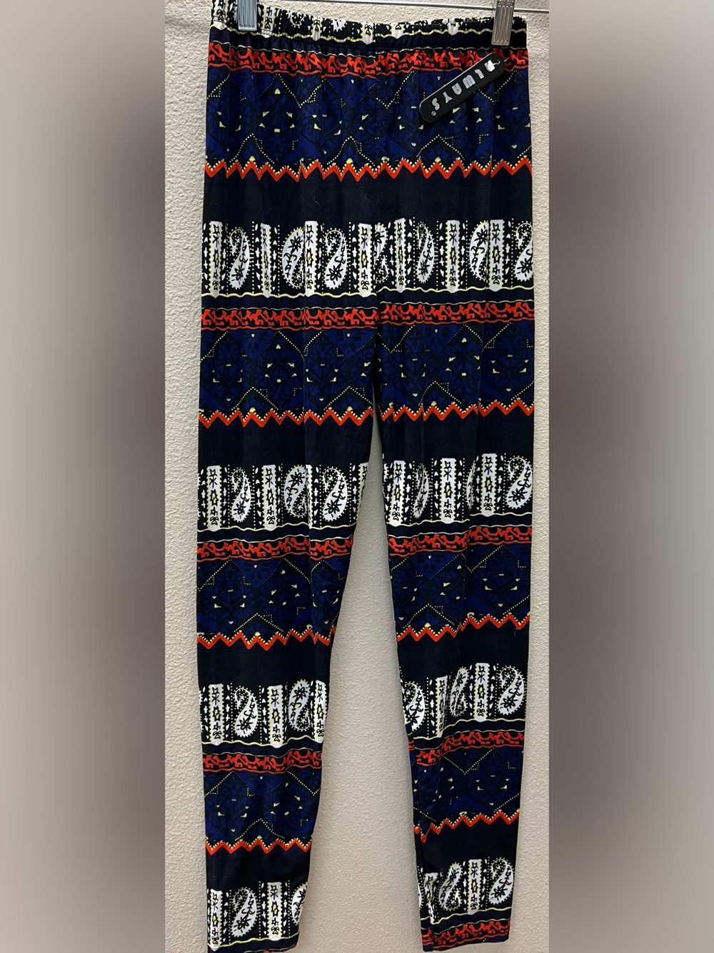 Always ONE SIZE  Navy, Red & White Patterned Kids Leggings
